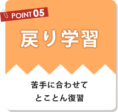 戻り学習、苦手に合わせてとことん復習