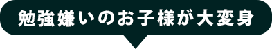 勉強嫌いのお子様が大変身